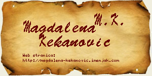 Magdalena Kekanović vizit kartica